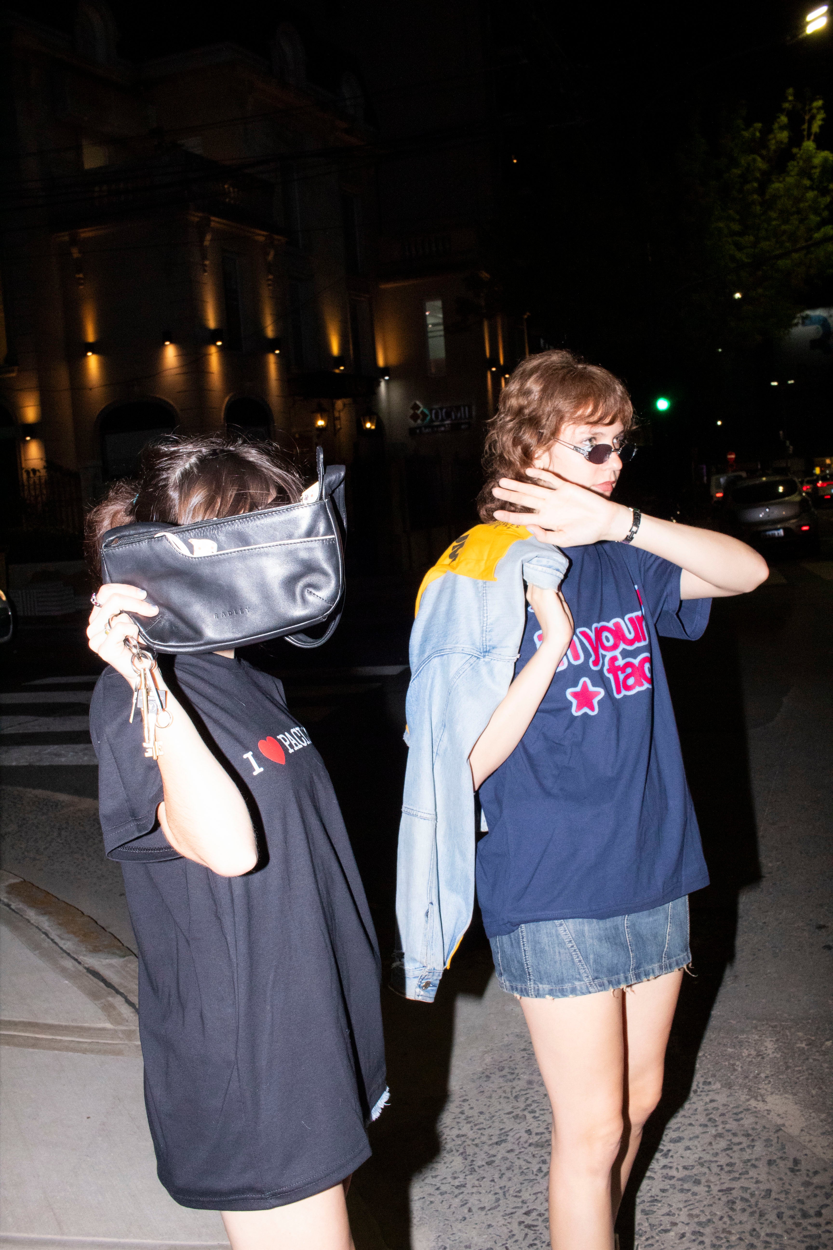 In Your Face Tee (blue + red)